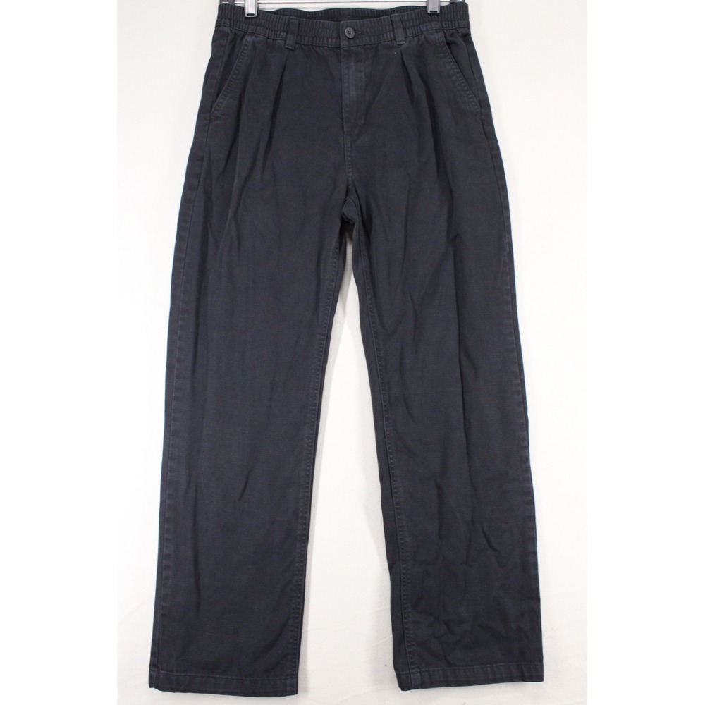Polo Ralph Lauren Boys Faded Black Chino Pants Elastic Waist Size 16